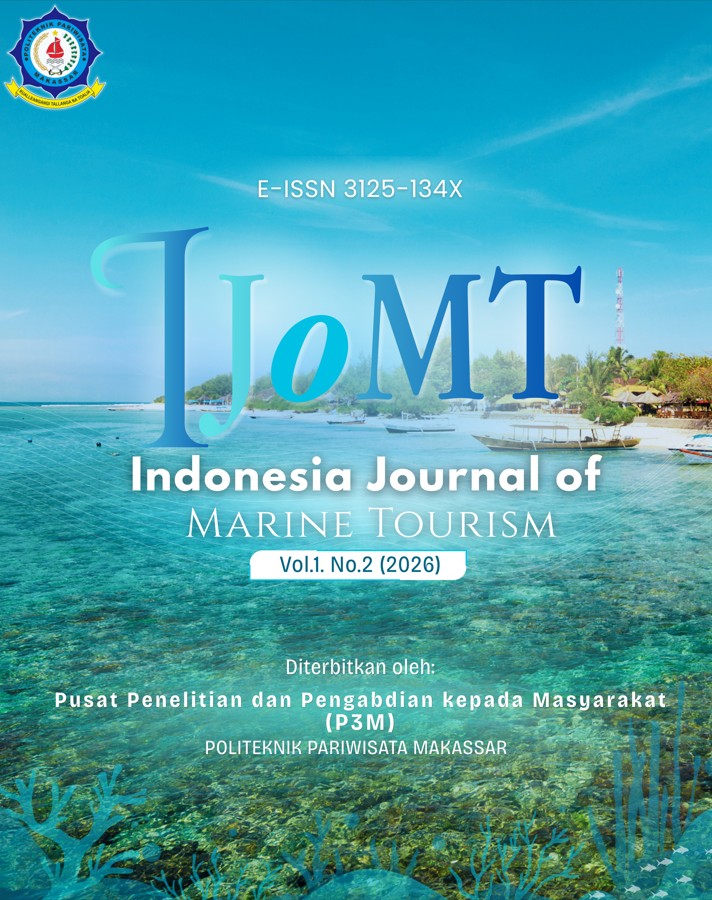 					View Vol. 1 No. 2 (2026): INDONESIAN JOURNAL OF MARINE TOURISM (IJoMT)
				