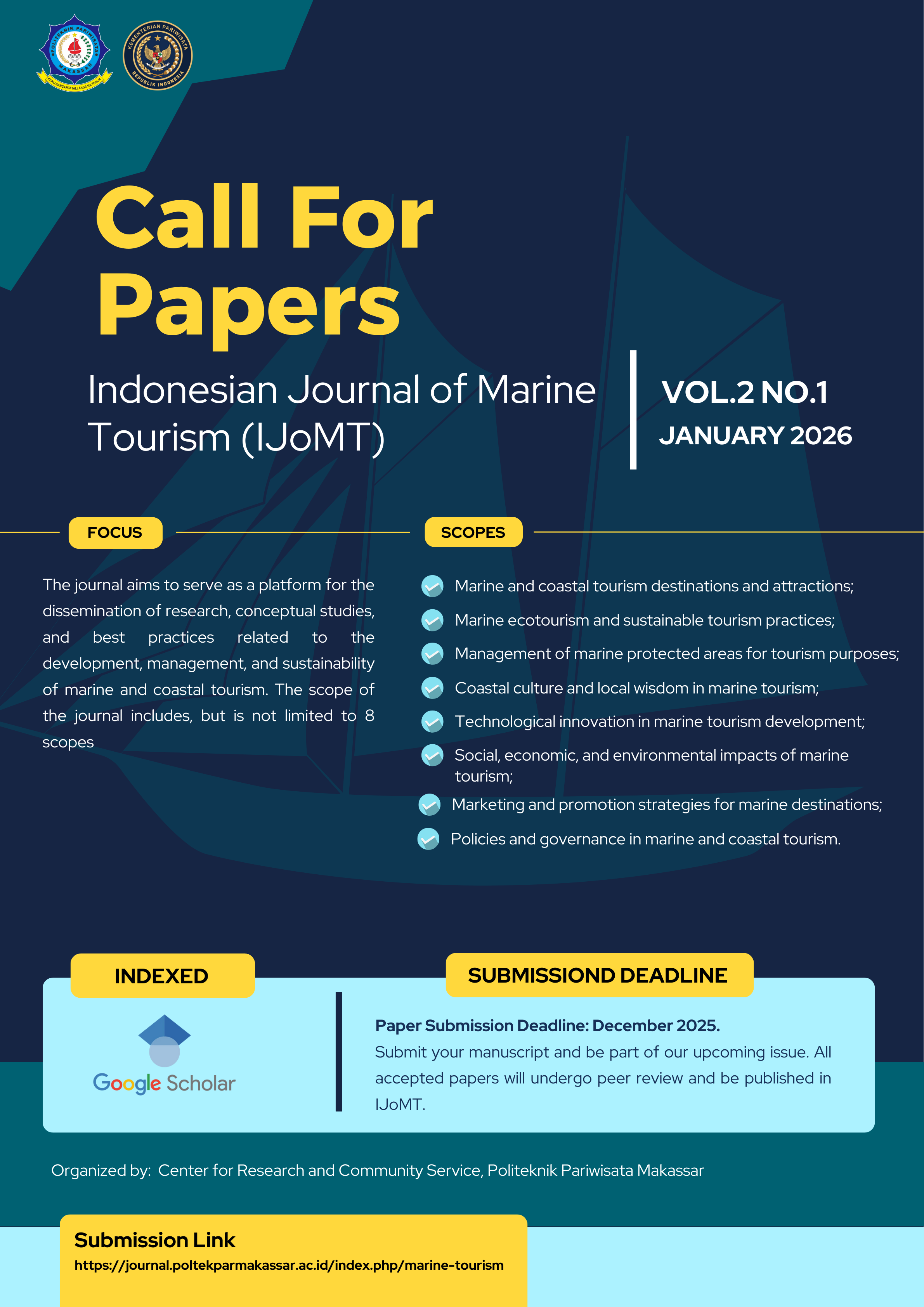 CALL FOR PAPERS: VOLUME 1. NO.2 (2026) | INDONESIAN JOURNAL OF MARINE ...